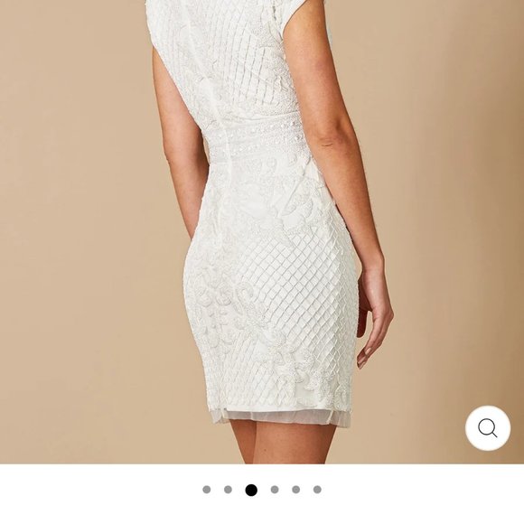 Only worn once LARA Cocktail Beaded Cap Sleeve Dress - Picture 7 of 8